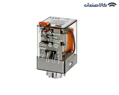 رله شیشه ای finder (فیندر) 10 آمپر 8 پایه (دو کنتاکت) با بوبین 230VAC سری 6012.8.230