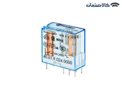 رله شیشه ای finder (فیندر) 16 آمپر 8 پایه (تک کنتاکت) با بوبین 24VDC سری 4061.9.024
