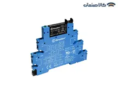 رله پی ال سی finder (فیندر) 6 آمپر 5 پایه (تک کنتاکت) با بوبین 24VDC سری 3851.7.024