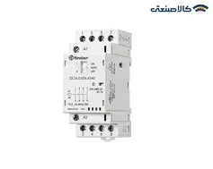 کنتاکتور تک فاز (چهارپل) سایلنت finder (فیندر) 25 آمپر با بوبین 24VAC/DC سری 2234.0.024