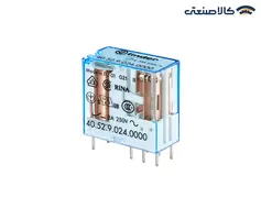 رله شیشه ای finder (فیندر) 8 آمپر 8 پایه (دو کنتاکت) با بوبین 24VDC سری 4052.9.024
