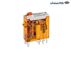 رله شیشه ای finder (فیندر) 8 آمپر 8 پایه (دو کنتاکت) با بوبین 230VAC سری 4652.8.230