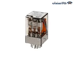 رله شیشه ای finder (فیندر) 10 آمپر 11 پایه (سه کنتاکت) با بوبین 24VAC سری 6013.8.024