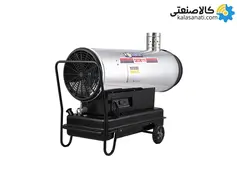 جت‌ هیتر دوگانه سوز ‌دودکش‌دار باکدار نیرو تهویه البرز مدل QEDB-110