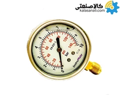 گیج روغنی صفحه 6 سانت پایه برنجی صفحه تمام استیل INSTRUMATE