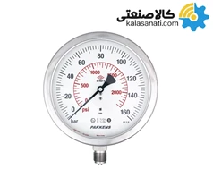 گیج فشار خشک پکنز صفحه 160 میلی متر استیل 304 سری MH160SF