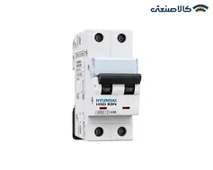 کلید مینیاتوری دو پل 20 آمپر هیوندای تیپ HGD 63N/C