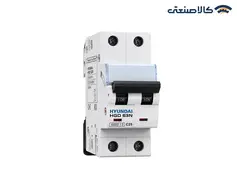 کلید مینیاتوری دو پل 25 آمپر هیوندای تیپ HGD 63N/C
