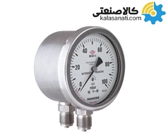 گیج فشار خشک پکنز صفحه 100mm رزوه استیل 304 سری DG