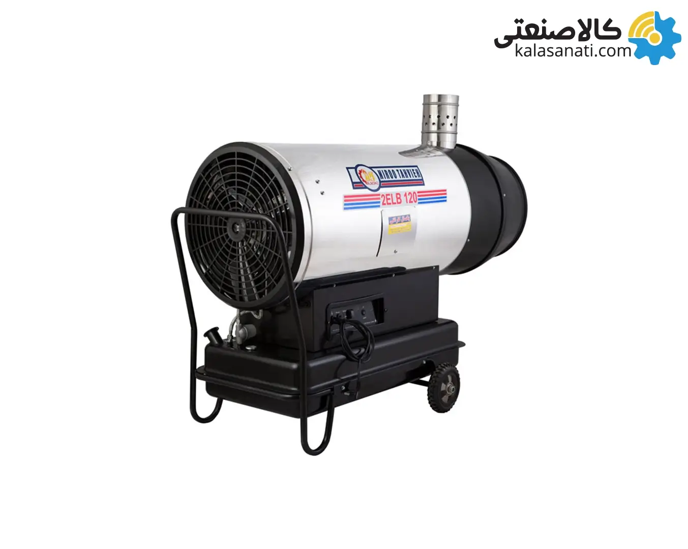 جت‌ هیتر گازوئیلی ‌دودکش‌دار باکدار نیرو تهویه البرز مدل 2ELB-120