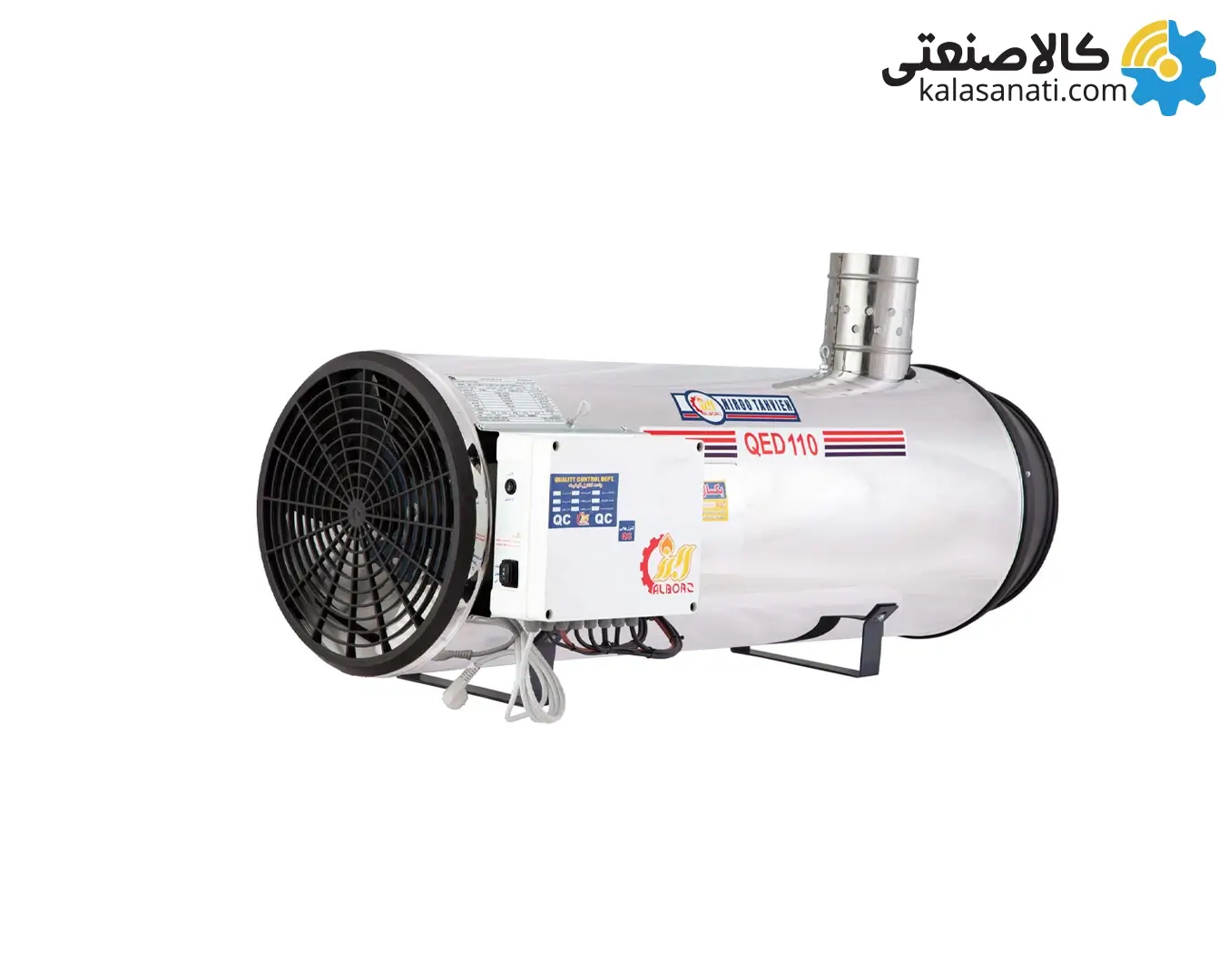 جت‌ هیتر دوگانه سوز ‌دودکش‌دار نیرو تهویه البرز مدل QED-110