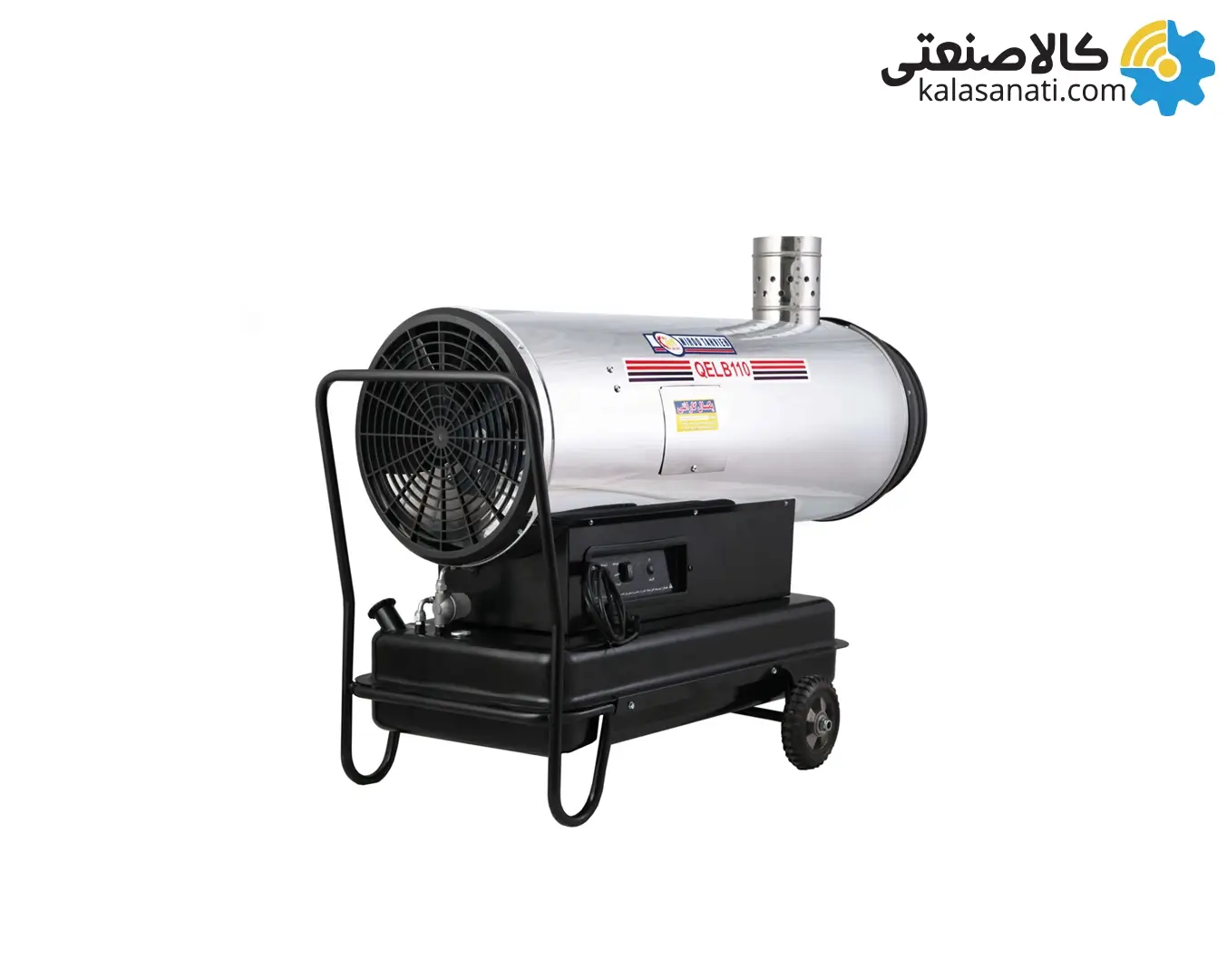 جت‌ هیتر گازوئیلی ‌دودکش‌دار باکدار نیرو تهویه البرز مدل QELB-110
