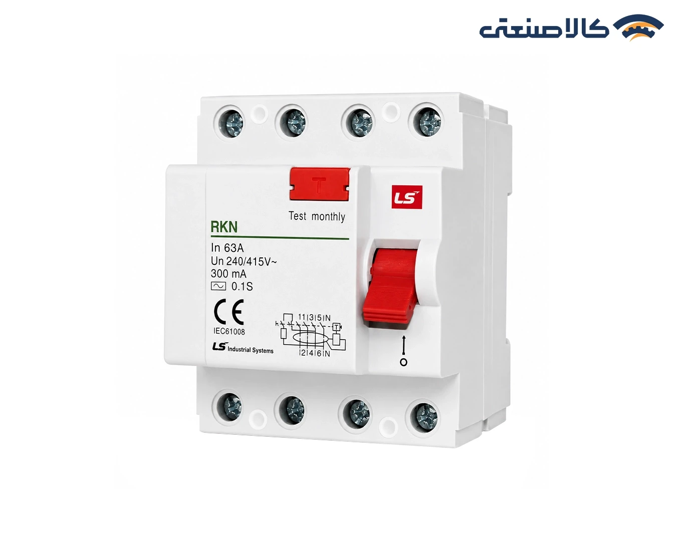 کلید محافظ جان (RCCB) ال اس (LS) سه فاز 63 آمپر 300mA سری RKN
