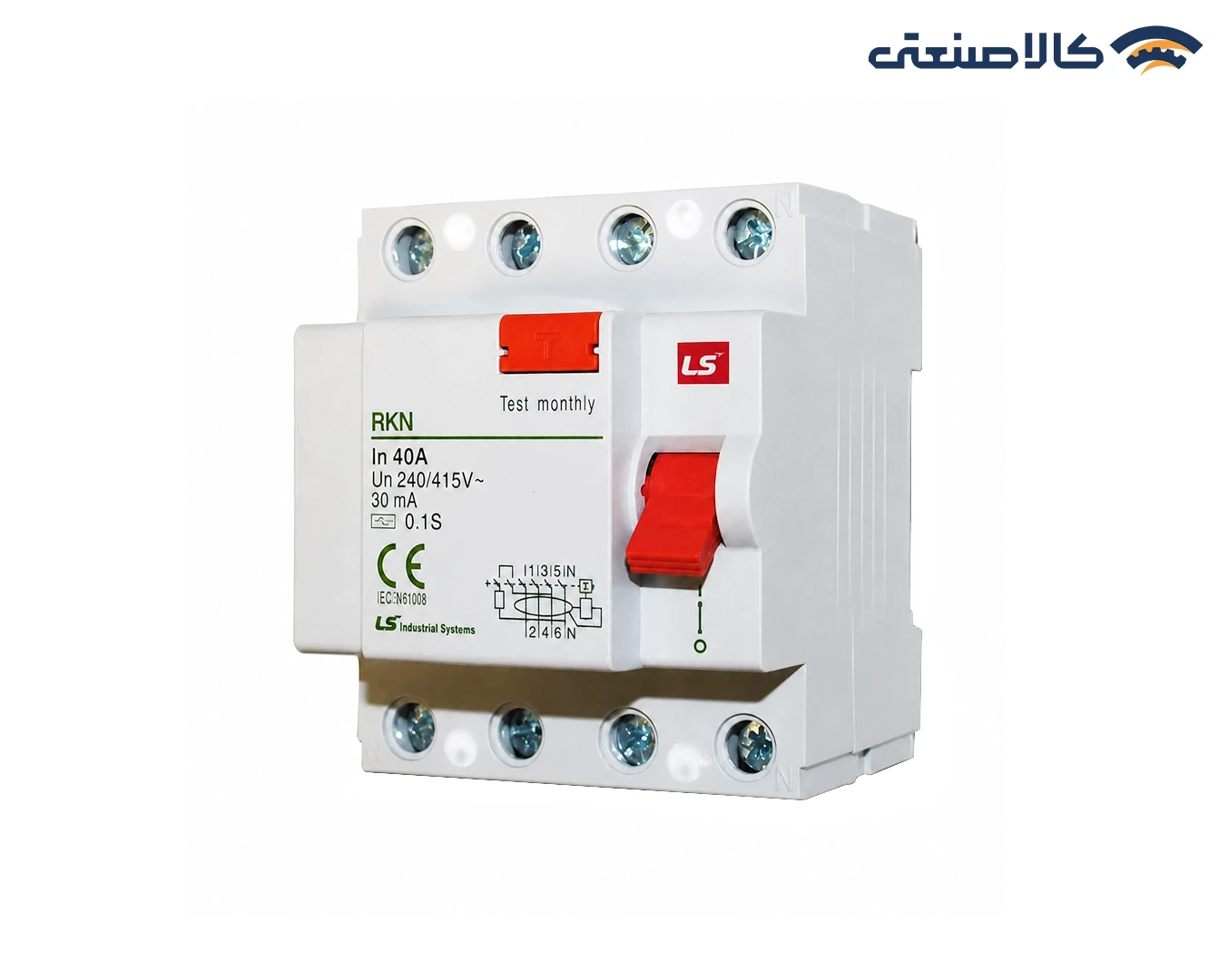 کلید محافظ جان (RCCB) ال اس (LS) سه فاز 40 آمپر 30mA سری RKN