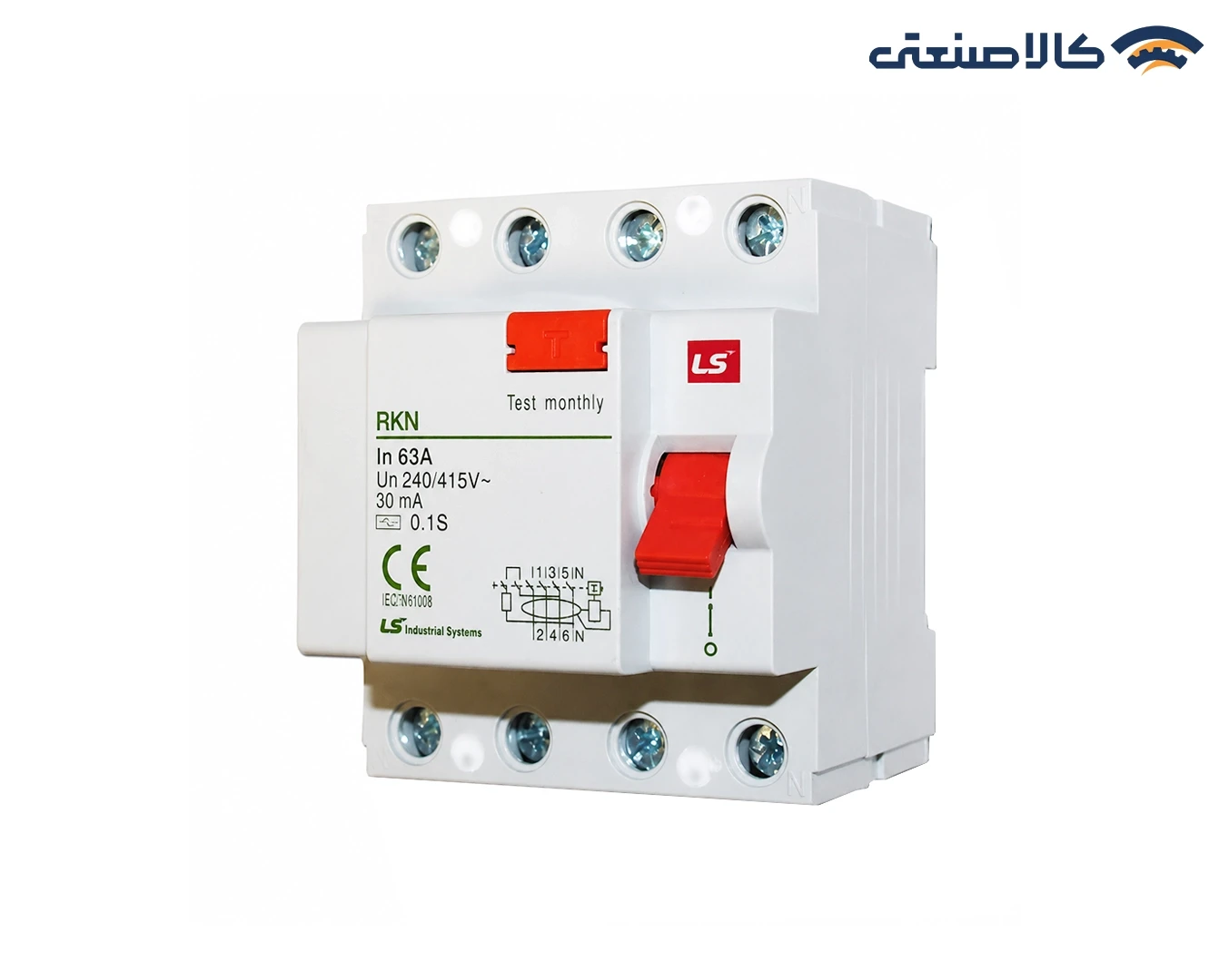 کلید محافظ جان (RCCB) ال اس (LS) سه فاز 63 آمپر 30mA سری RKN