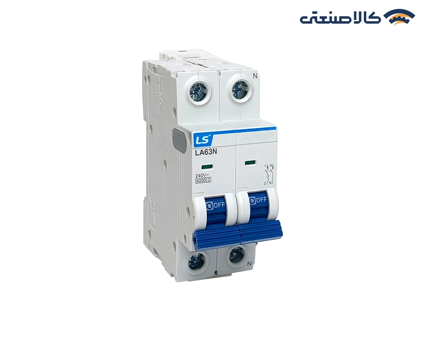 کلید مینیاتوری دو پل 20 آمپر ال اس (LS) تیپ BKJ-LA63E/C