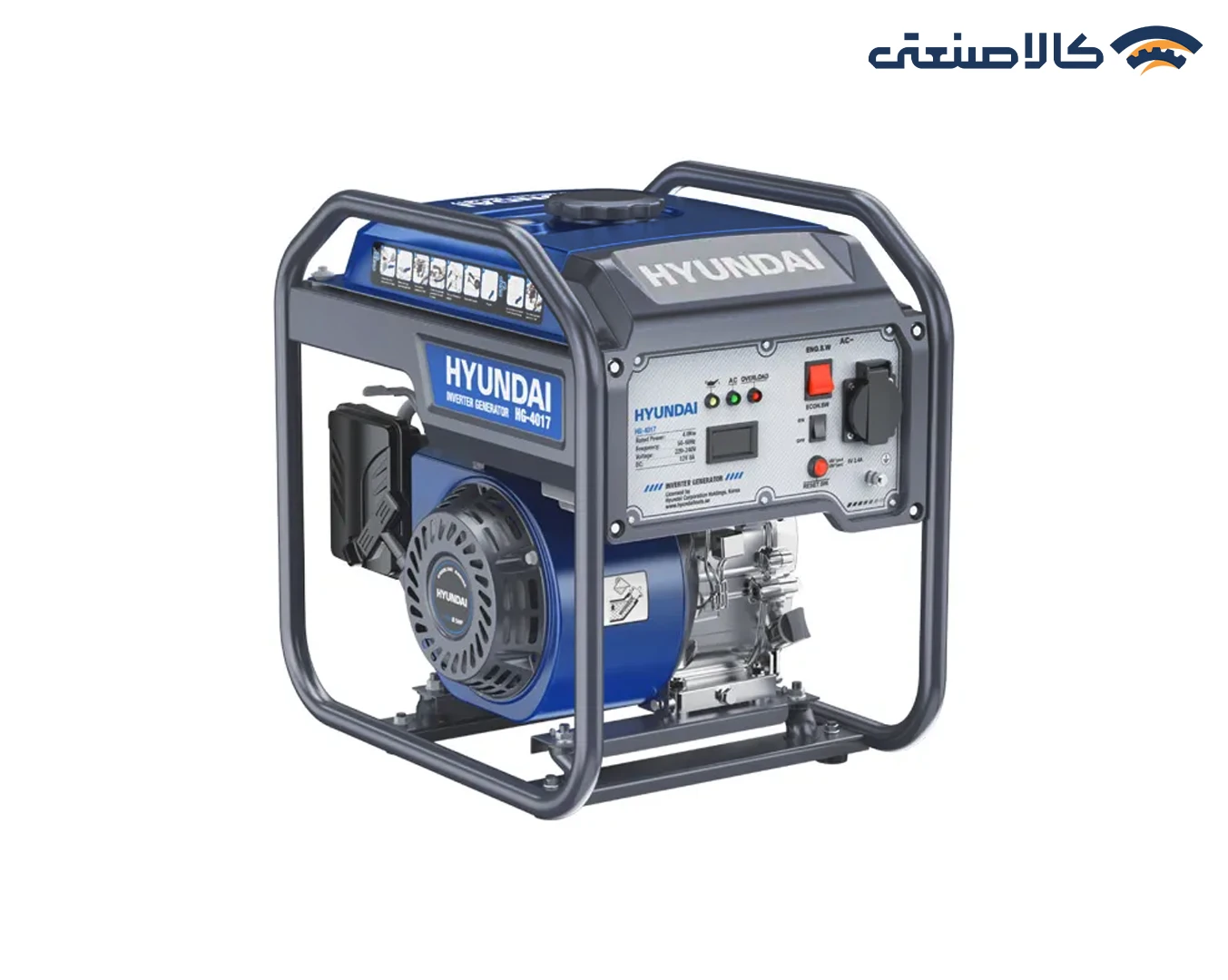 موتور برق بنزینی تک فاز اینورتری 4 کیلووات هیوندای HG-4017