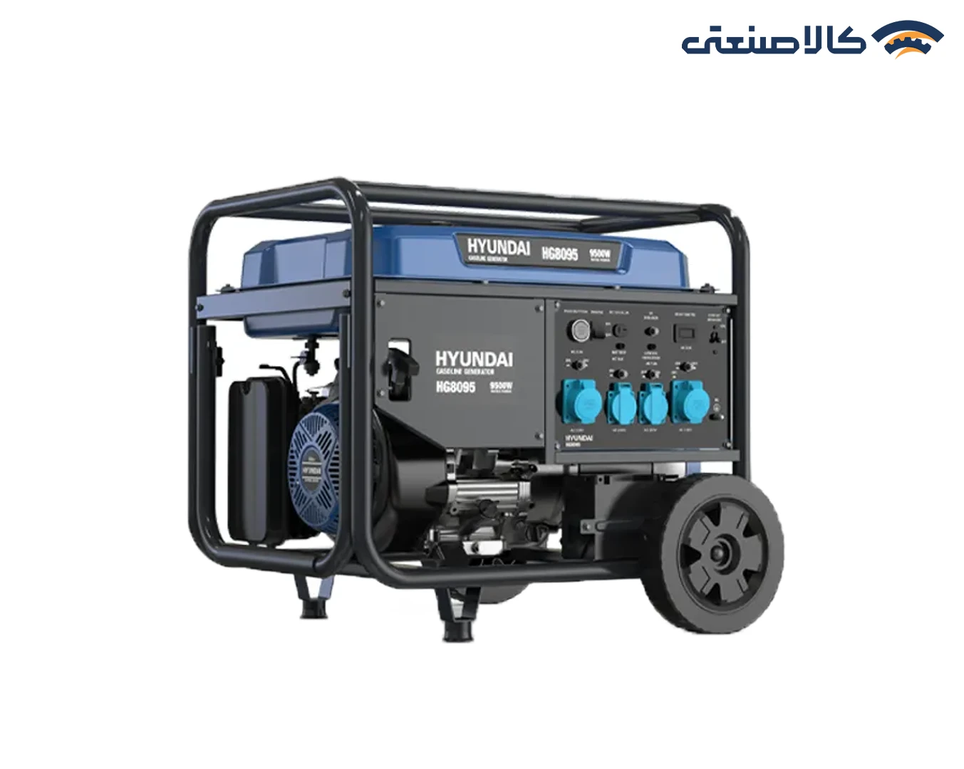موتور برق بنزینی استارتی تک فاز 9.5 کیلووات هیوندای HG-8095
