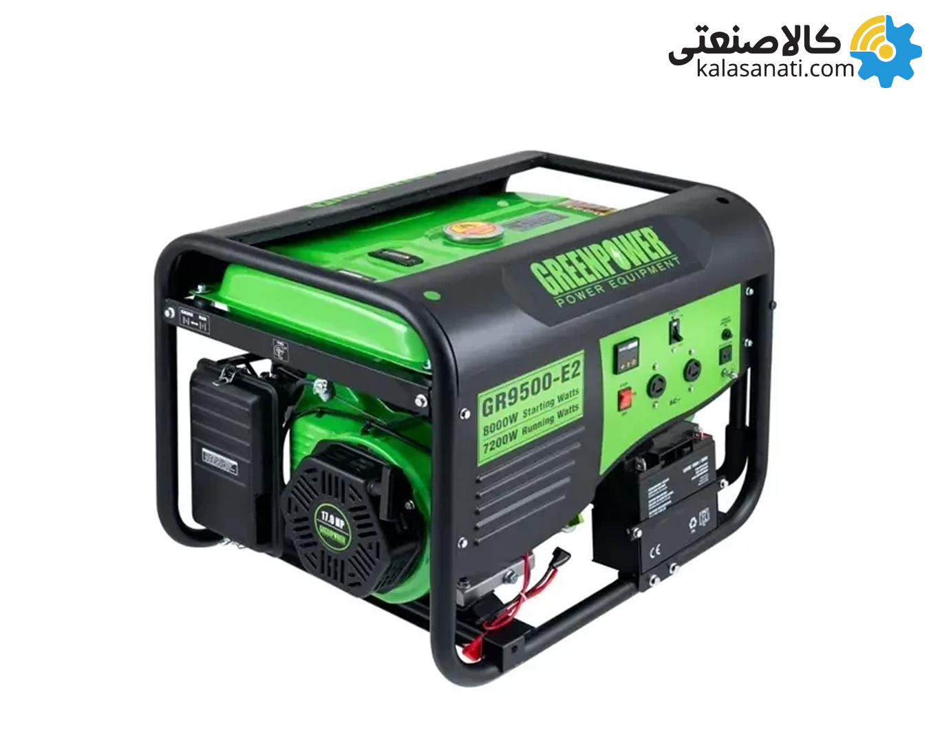 موتور برق بنزینی تک فاز استارتی 7.2 کیلووات گرین پاور مدل GR9500-E2