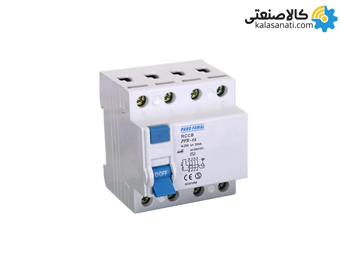 کلید محافظ جان (RCCB) پارس فانال چهار پل 40 آمپر سری PFR64