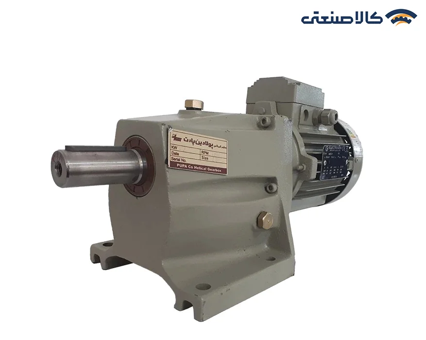 الکتروگیربکس شافت مستقیم پولادین پارت 7.5 اسب 5.5 کیلووات شافت 48 پایه دار