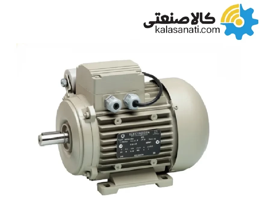 الکتروموتور الکتروژن تک فاز 2.2 کیلووات 3 اسب تک خازن پوسته آلومینیومی
